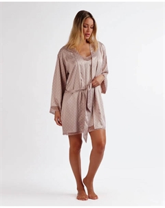 Женский атласный халат с длинным рукавом, цвет Piedra Admas