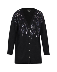 Вязаный кардиган Knit Cardigan, черный Faina