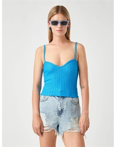 Топ на тонких бретельках Top, зеленый Koton