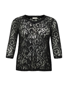 Кружевная блузка Blouse Luca, черный Kaffe curve