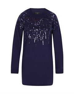 Вязаное платье Knitted dress, морской синий Faina