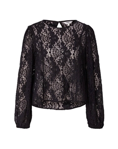 Кружевная блузка Blouse OBJBeverly, черный Object