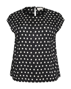 Блузка с коротким рукавом Blouse Oda, черный Kaffe curve