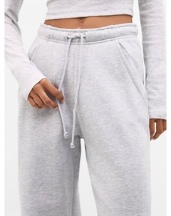 Спортивные штаны Wide leg Pants, серый Pull & bear