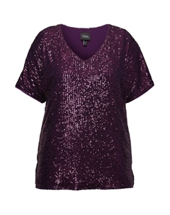 Футболка Shirt, темно-фиолетовый Ulla popken