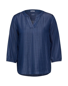 Блузка с коротким рукавом Blouse, цвет blue denim/light blue Cecil