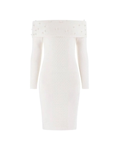 Вязаное платье Knitted dress, белый Guess