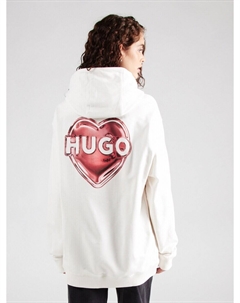 Толстовка с капюшоном Sweatshirt Dejandra, белый Hugo