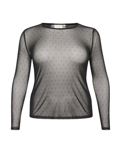 Лонгслив Shirt Lorinda, черный Kaffe curve