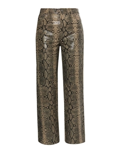 Кожаные штаны Wide leg Pants, бежевый Faina