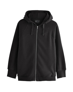 Толстовка с капюшоном на молнии Zip-Up Hoodie, черный Next