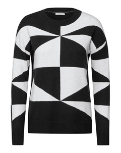 Тонкий вязаный свитер Sweater, черный Cecil