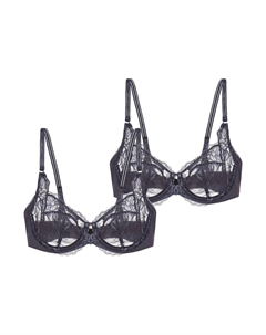 Бюстгальтер на косточках Bra Wild Peony Florale, темно-серый Triumph