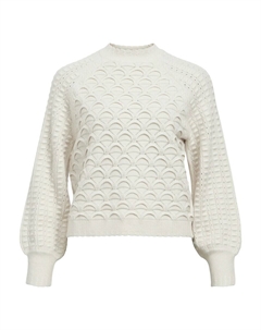 Тонкий вязаный свитер Sweater OBJSida, белый Object