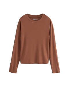 Лонгслив Shirt, коричневый Next