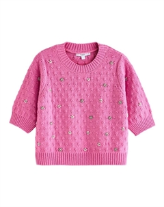 Тонкий вязаный свитер Sweater, розовый Next