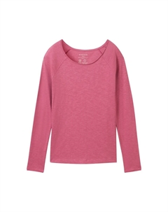 Лонгслив Shirt, розовый Tom tailor