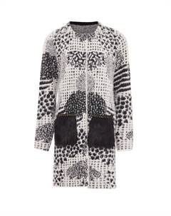 Вязаный кардиган Knit Cardigan, светло-серый Faina