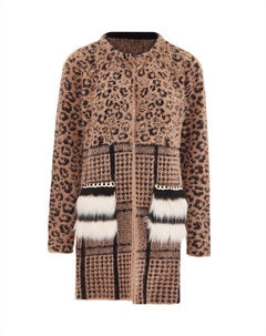 Вязаный кардиган Knit Cardigan, темно-розовый Faina