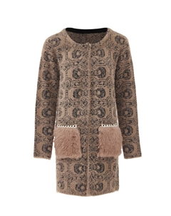 Вязаный кардиган Knit Cardigan, цвет mocha Faina