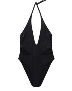 Купальник с халтернеем Triangle Swimsuit, черный Next