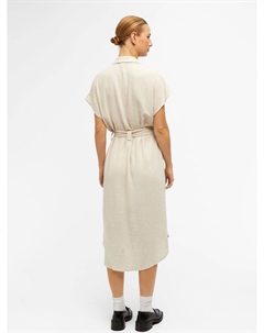 Платье рубашка Shirt Dress Sanne, бежевый Object