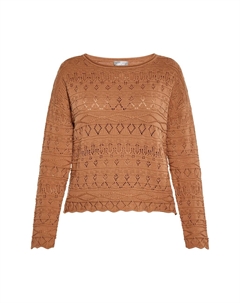 Тонкий вязаный свитер Sweater, карамельный Usha