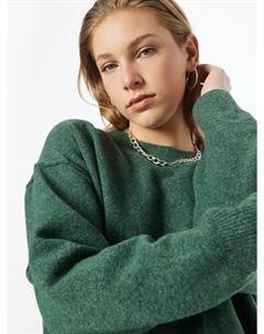 Тонкий вязаный свитер Sweater Annie, темно-зеленый Weekday