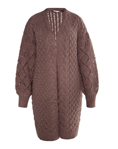 Вязаный кардиган Knit Cardigan Sivene, коричневый Usha