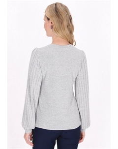 Тонкий вязаный свитер Sweater, пятнистый серый Usha