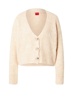 Вязаный кардиган Knit Cardigan Sebania, бежевый Hugo