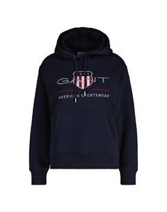 Толстовка с капюшоном Sweatshirt, морской синий Gant