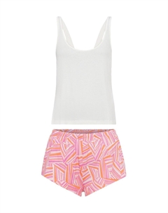 Пижама Short Pajama Set, цвет pink/white Lscn by lascana