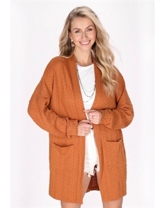 Вязаный кардиган Knit Cardigan, коричневый Izia