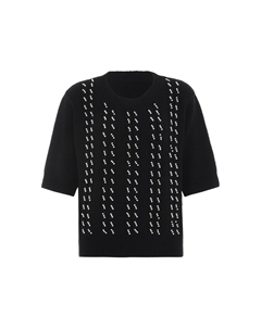 Тонкий вязаный свитер Sweater, черный Faina