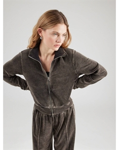 Толстовка с капюшоном на молнии Zip-Up Hoodie, черный Weekday