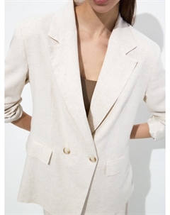 Классический блейзер Blazer, кремовый Pull & bear