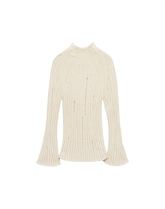 Тонкий вязаный свитер Sweater Bone, кремовый Mango