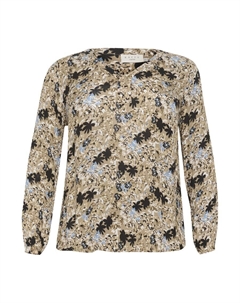 Блузка Blouse Ami, темно-бежевый Kaffe curve