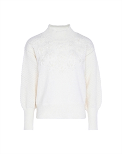 Свитер Mit Blumenstick, белый Mymo