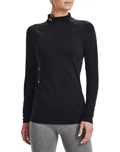 Женский пуловер с воротником-стойкой ColdGear Authentics 2.0, черный Under armour