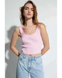 Короткий топ с U-образным вырезом, розовый Koton