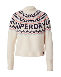 Тонкий вязаный свитер Sweater, кремовый Superdry