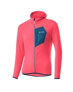 Функциональная рубашка с длинным рукавом женская с капюшоном FZ Sunrize - розовая, цвет rosa Loeffler