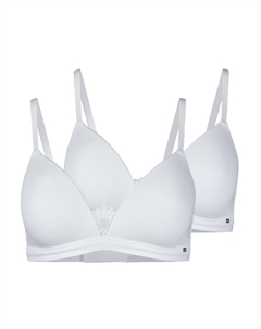 Бюстгальтер без косточек 2er Pack Triangel Schalen BH ohne Bügel, белый Skiny