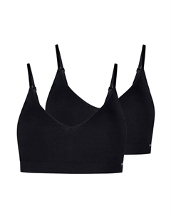 Бюстгальтер без косточек 2er Pack Soft BH herausnehmbare Pads, черный Skiny