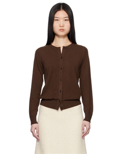 Коричневый кардиган из наппы Arch4