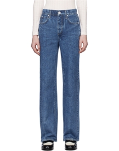 Широкие брюки для дома из махрового флиса синего цвета Iramar Rag & bone