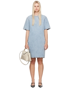 Синее трапециевидное джинсовое платье миди TOTEME Toteme