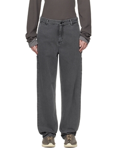 Черные прямые джинсы Pierce Pant, Stone bleached black Carhartt work in progress